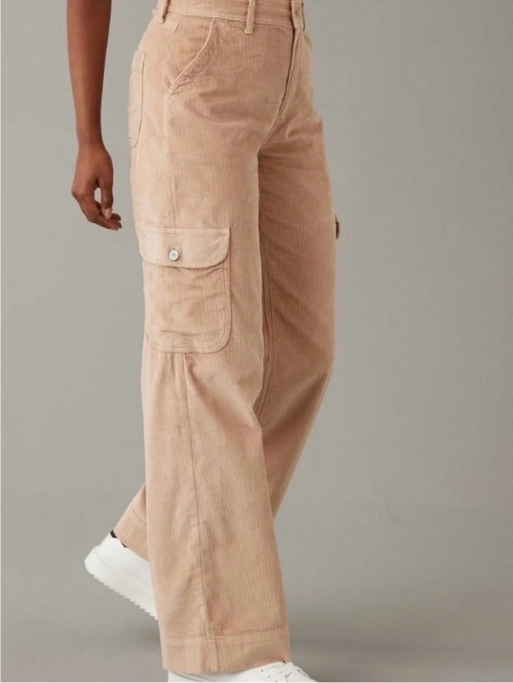 American Eagle Cargo Corduroy Wide Leg Pants Size 0